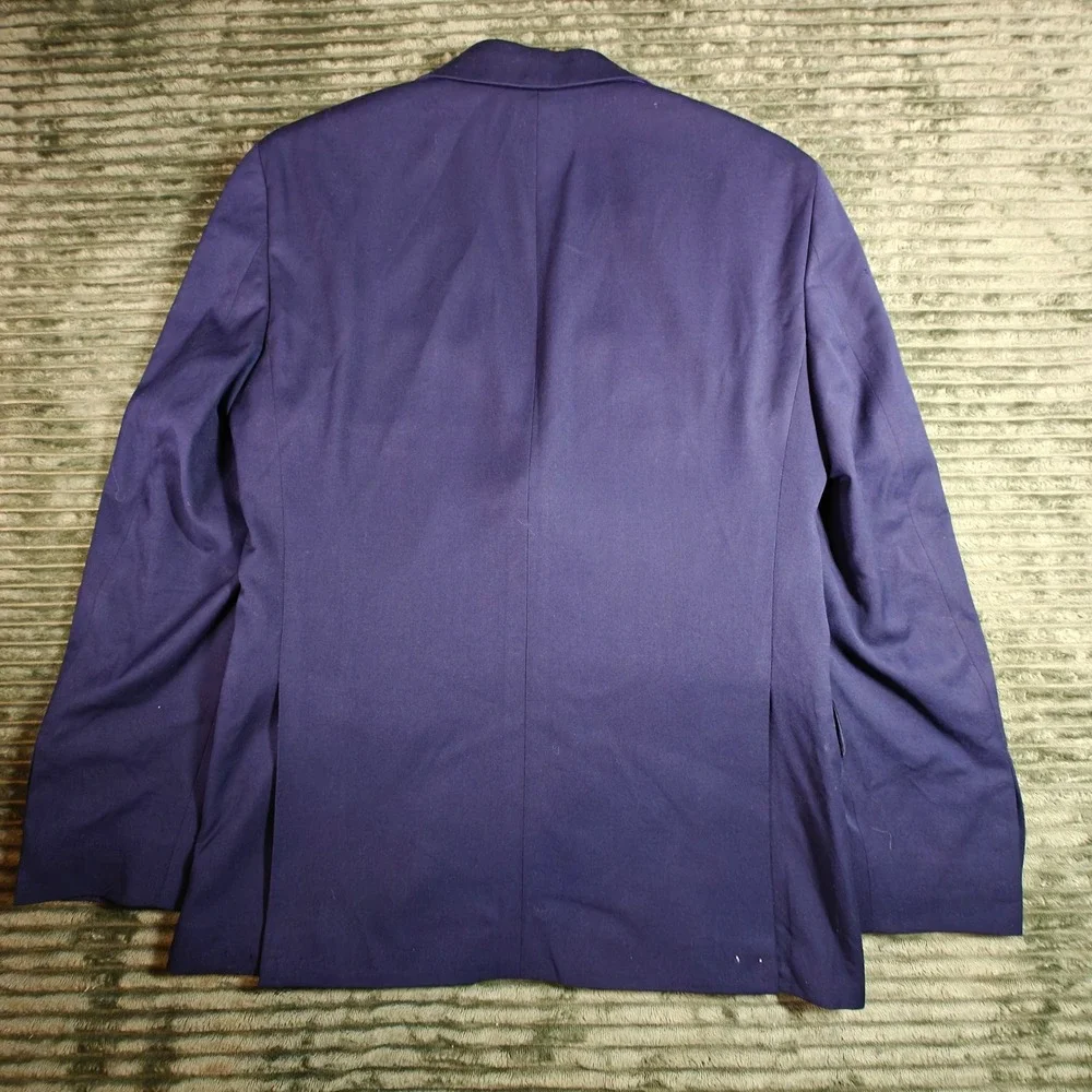 Tommy Hilfiger Mens Navy Blue Gold Button Blazer Sportcoat Ivy Preppy Jacket 36S